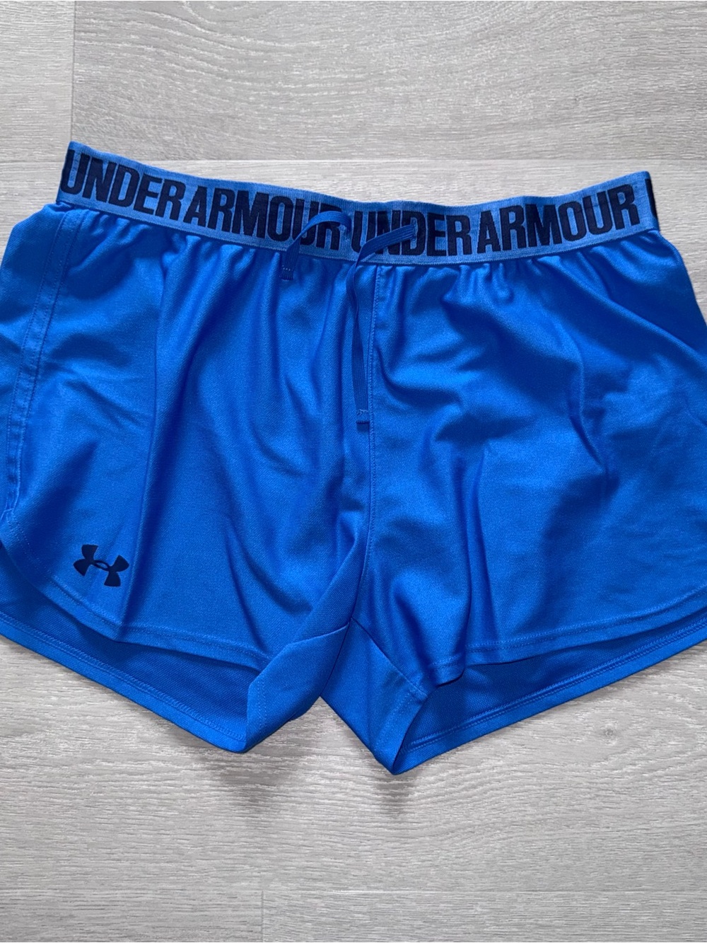 Under Armour Women’s Royal Blue Athletic Shorts with Branded Waistband